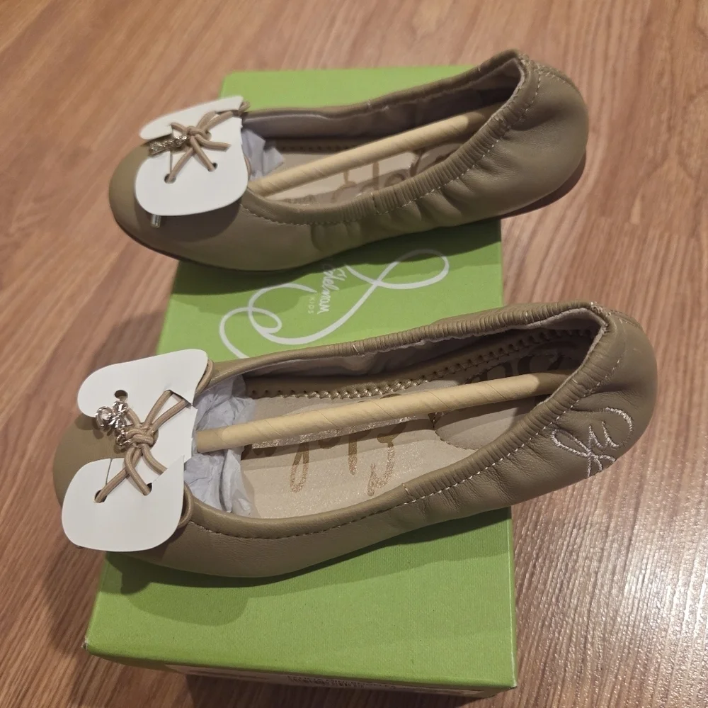 Sam Edelman Kids 12 Felicia Mini Beige Girls Ballet Flats NWT